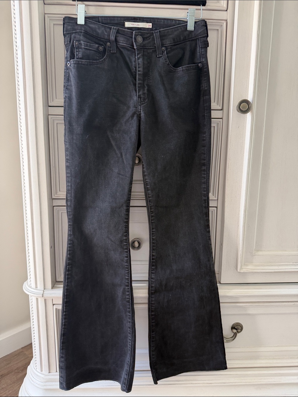 Levi's Black Flared Wide-Leg Jeans